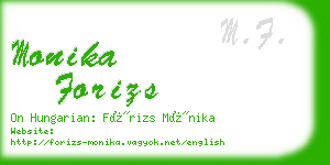 monika forizs business card