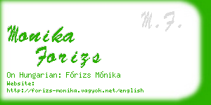 monika forizs business card